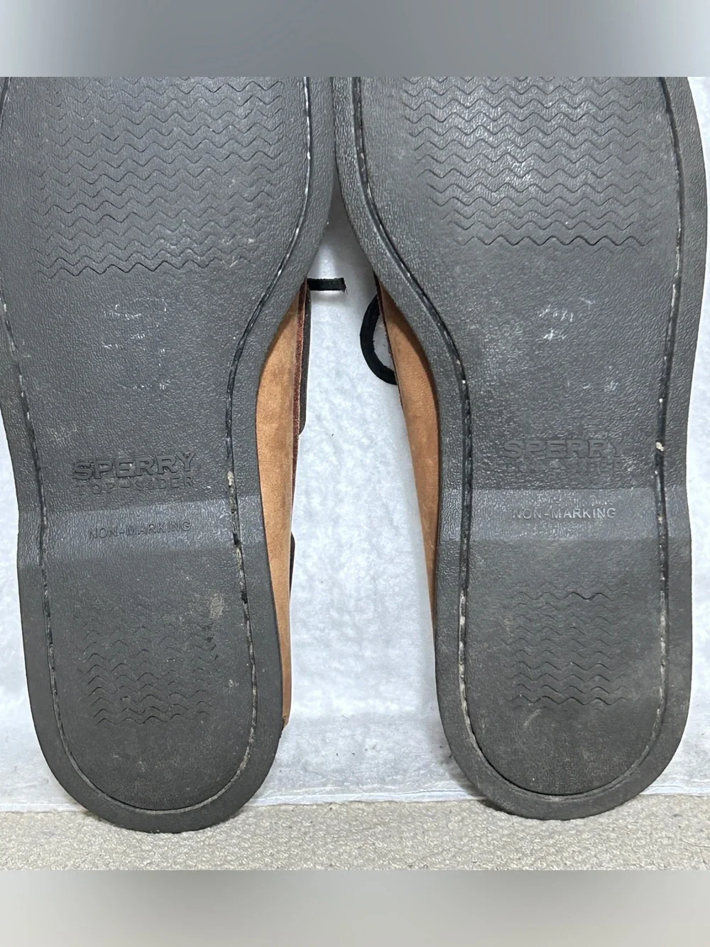 Sperry Mens Brown Leather Authentic Original 2-Eye Boat Deck SlipOn Shoes SZ 9.5